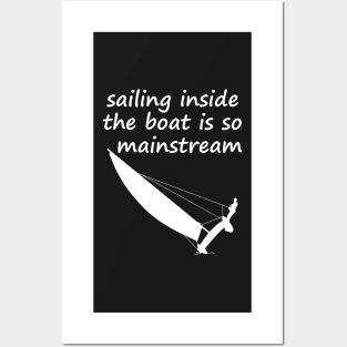 Sailing Inside The Boat - catamaran trapeze sailing Posters and Art